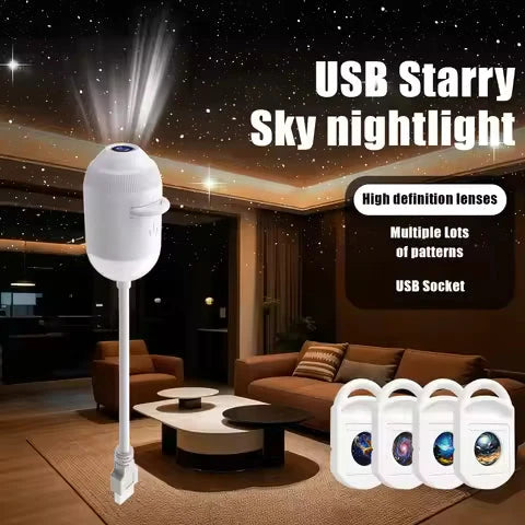 Starry Sky Projector Light – USB Galaxy Night Lamp ⭐
