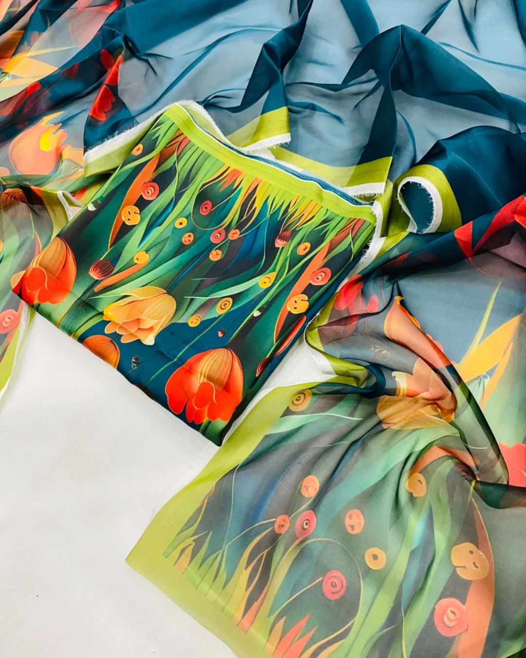 CHINA SILK 3D PEACOCK