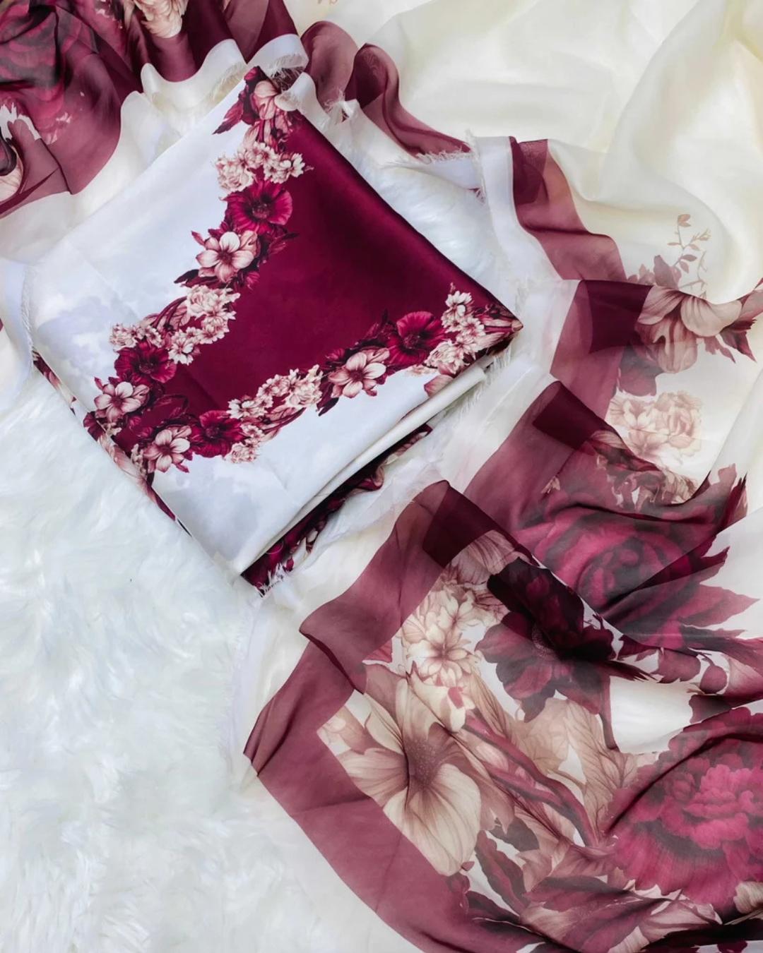 AL CHINA SILK MAHROON