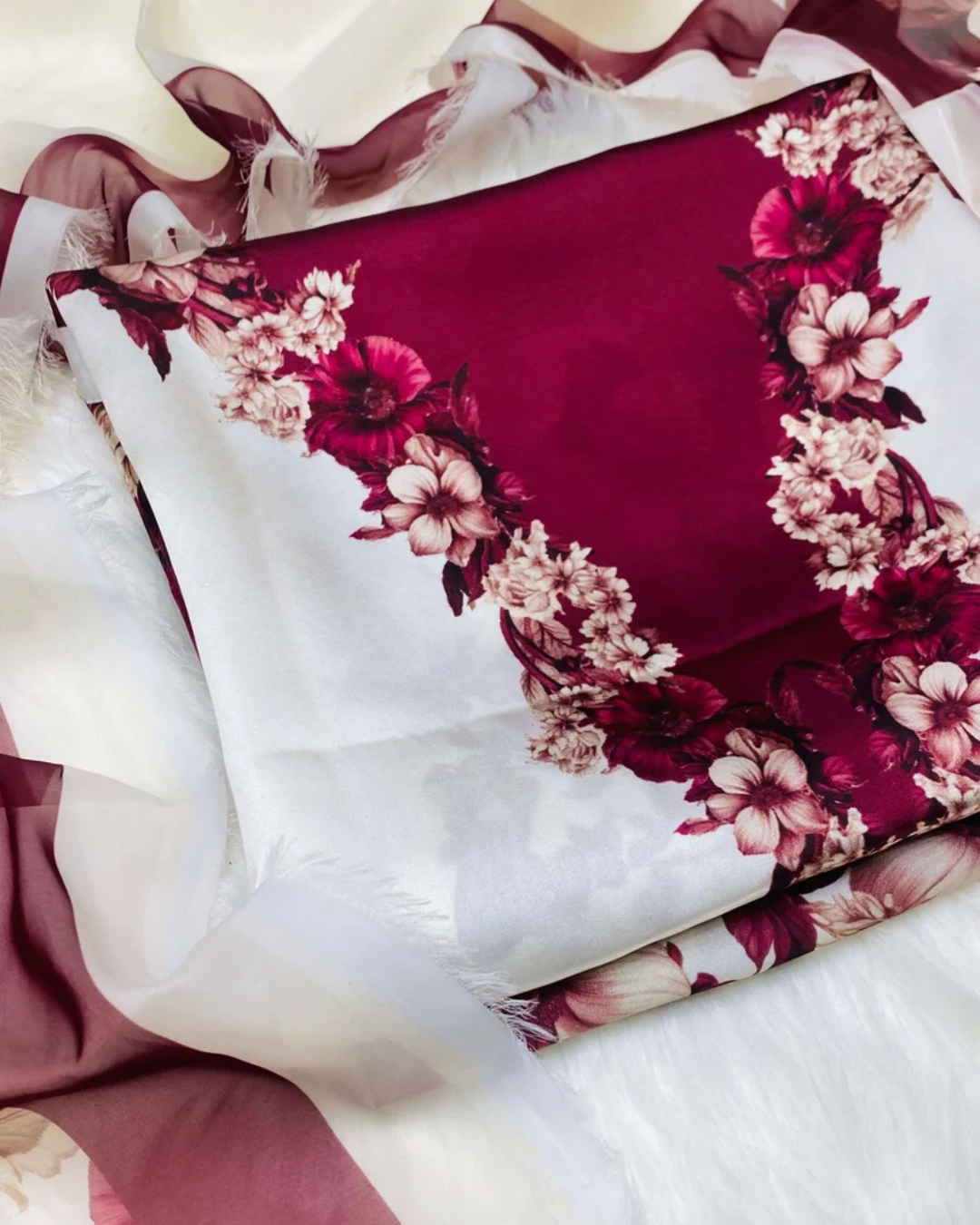 AL CHINA SILK MAHROON
