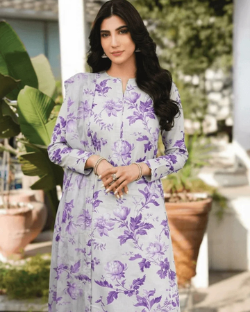 PURE LAWN ANEELA PURPLE