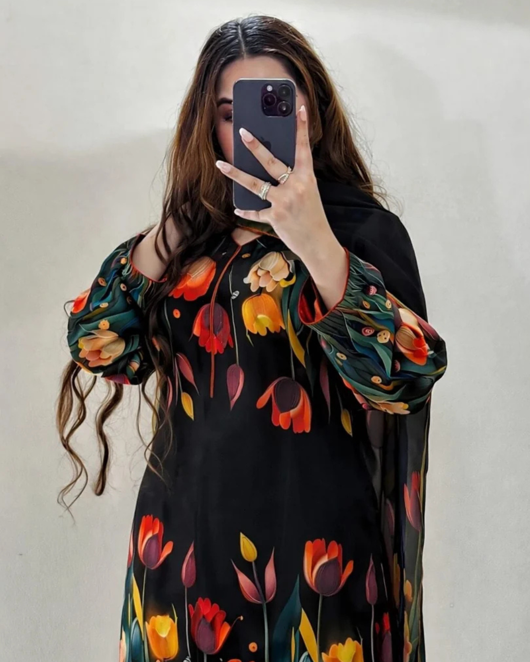 CHINA SILK 3D BLACK